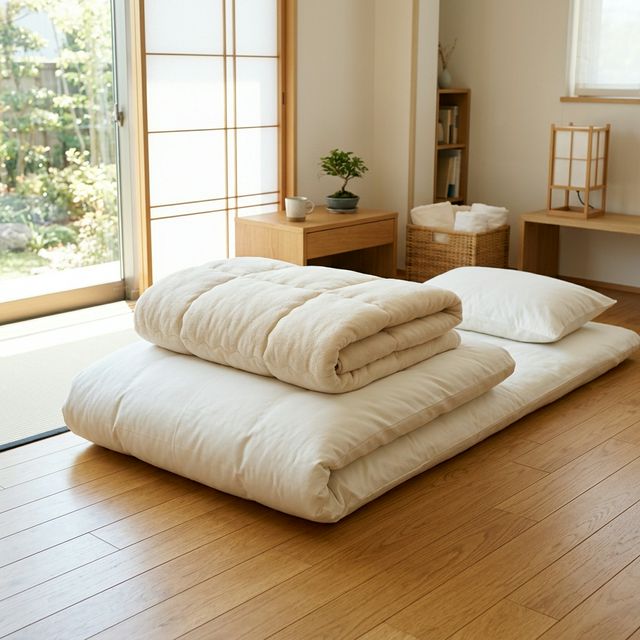 中古シングルサイズ 敷布団・掛け布団セット